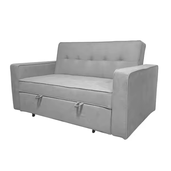 Sofá cama modelo Rol. Tapizado tela Crystal color gris claro - 1