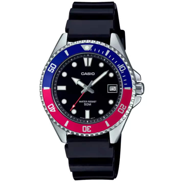 Casio  Mdv-10-1a2vdf Reloj De Pulsera Analógico Para Mujer Color Negro - 1
