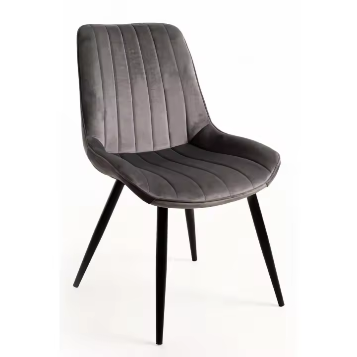 Silla Lene Terciopelo - Gris oscuro - 1