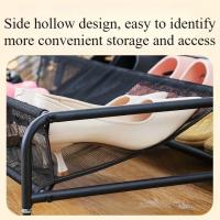 Estante De Zapatos Simple Para Debajo De La Cama Con Cierre Rodante Almacenamiento Espacioso Para Botas Organizador De Zapatos Para El Hogar Material De Hierro - details 8