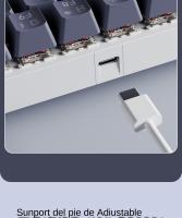 Teclado Mecánico De Juegos MUCAI 61 Teclas USB Intercambiables Caliente Efecto De Luz Rojo LED Compacto Y Práctico - details 10