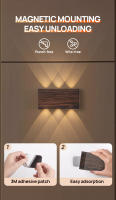 Lámpara De Pared LED Recargable 4000mAh Diseño Minimalista Táctil Tricolor Sin Cable Para Decoración Interior De Habitación Dormitorio Pasillo - details 6