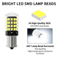 2PCS Lámparas LED Blancas 54smd CanBus Luz De Señal Inversa BA15S P21W BAU15S PY21W 7440 W21W P21/5W 1157 BAY15D 7443 Para Coche - details 3