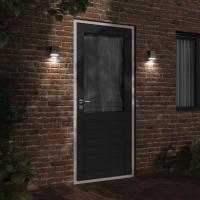 vidaXL Apliques de exterior 2 unidades acero inoxidable negro - details 2