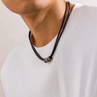 Cuello Alto De Cuero PU Con Cuentas De Metal Vintage Para Hombres Joyería De Moda 2023 Regalo Para Hombre Collar Encantador - details 2