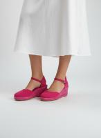 Calzados soraia, Alpargatas de Cuña con Plataforma para Mujer - Sandalias de Esparto con Tira al Tobillo, Punta Cerrada y Acabado en Gamuza Sintética - Calzado Cómodo de Verano Estilo Boho Chic - details 8