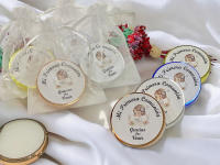 Lote de10 Bálsamos Labiales con espejo y aroma a Vainilla en bolsa de regalo de organza - regalos para Invitados de comunión niña - details 2