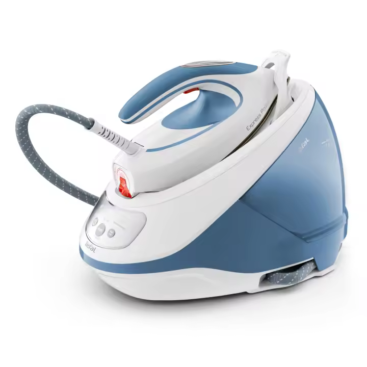 Tefal Express Protect SV9202E0 estación plancha al vapor 2800 W 1,8 L Durilium AirGlide Autoclean soleplate Blanco, Azul - 1