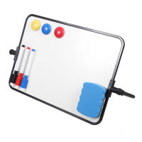 Juego De Tablero Blanco Doble Cara Con Soporte Escribible Borrable Para Mesa Tablero De Dibujo Con Pizarra Seca Práctico Para Mensajes - details 4