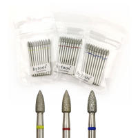 HYTOOS 10pcs Conjunto De Brocas De Diamante Cono Para Uñas 3*6mm Accesorios De Manicura Herramientas Para Taladro De Uñas - details 0
