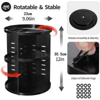 Organizador De Maquillaje 360 Grados Giratorio En Transparencia Para El Baño Y La Encimera Estantería De Carrousel Para Cosméticos - details 10