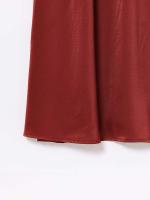 Vestidos Midi Elegantes De Verano Para Mujer 2025 Estilo Vintage De Satén Sólido Con Pliegues Y Salidas Hollow out Vestimenta Urbanita - details 6