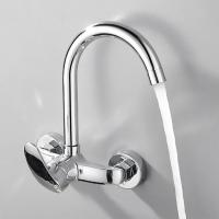 Grifo De Cocina De Pared Con Agua Caliente Y Fría Mezcladora De Cobre Para Lavabo Lavandería Balcón Instalación En Pared - details 1