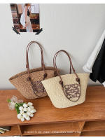 Bolso de paja tejida grande - Nueva tendencia, casual, sencillo, versátil, bandolera para mujer, verano, bolso de gran capacidad. - details 7
