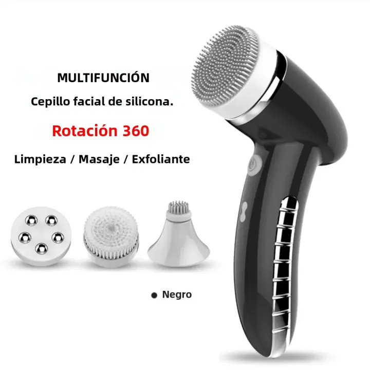Limpieza Facial Profunda 4 En 1 Con Cepillo De Silicona Y Vibration Sonic IPX6 USB Apparato De Cuidado De La Piel Para Mujer MiniSkin Care - 1