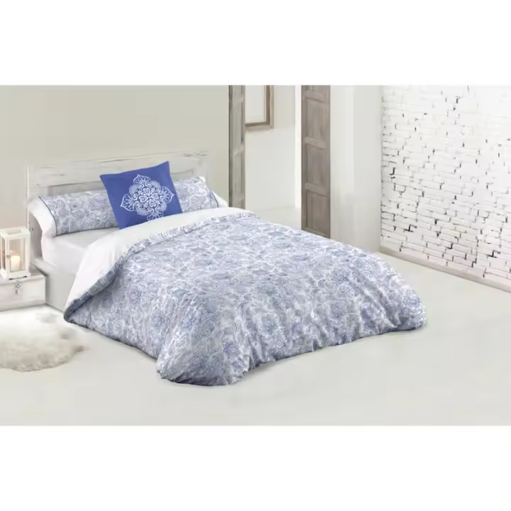 Hosteline - Juego de funda nórdica Hosteline AZAHAR Azul Cama de 135 2 Piezas - 1