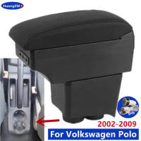 Soporte Central Para Coche Volkswagen Polo 9N 3 Armrest Caja De Almacenamiento 2002-2009 Accesorios Interiores Específicos Para Retrofits Material De Cuero / Plástico ABS - details 0