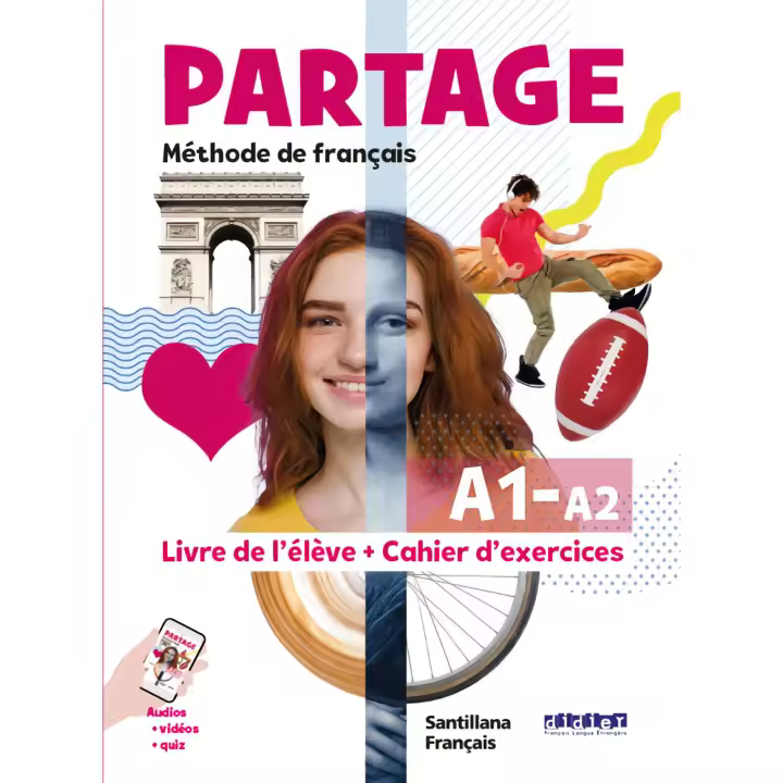 Libro PARTAGE A1/A2 LIVRE+CAHIER. Editorial SANTILLANA Año 2023 Autor  ISBN 9788490498224 - 1