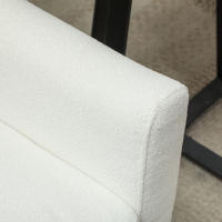 Tapizado Reclinable Teddy Reclinable de Lana Pata de Madera, Blanco - details 4