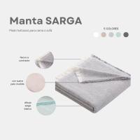 Lanovenanube - Colcha multiusos para sofá y cama SARGA. Manta foulard cómoda y práctica. Medida 120x180 cm - details 1