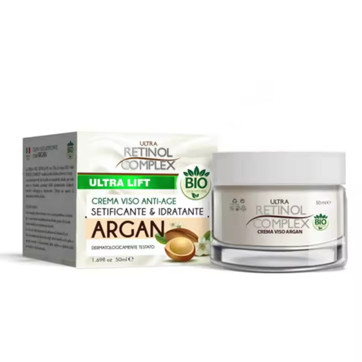 Ultra Lift Antiedad Crema Facial con Aceite de Argán Crema Hidratante y Silkifying Bio Complejo Ultra Retinol - 1