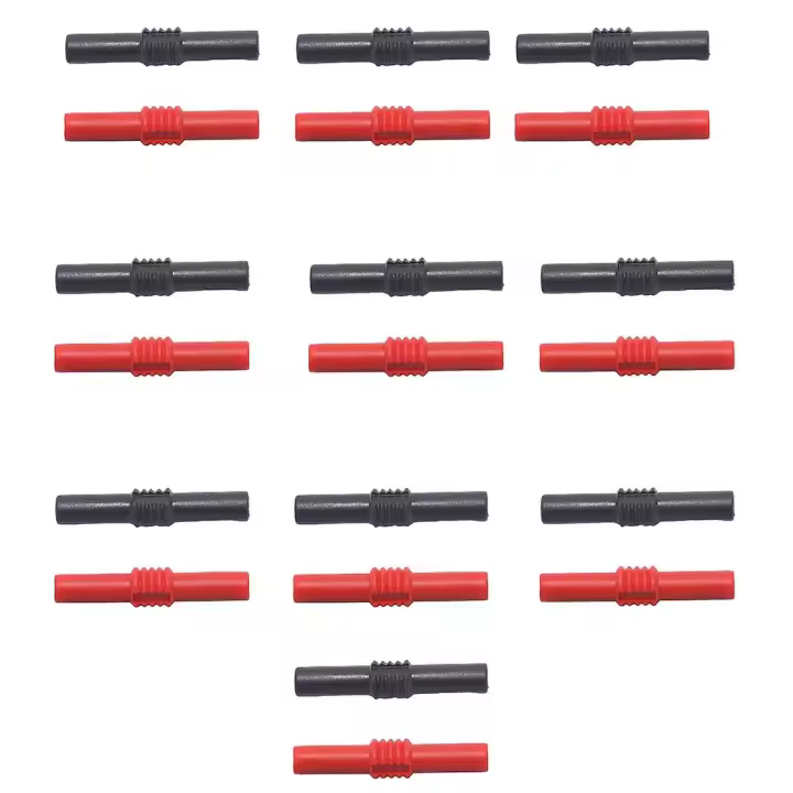 20Pieces 4mm Banana Socket Female to Female Adapter Coupler Connector Extension Insulated Banana Plug Connectors - 1