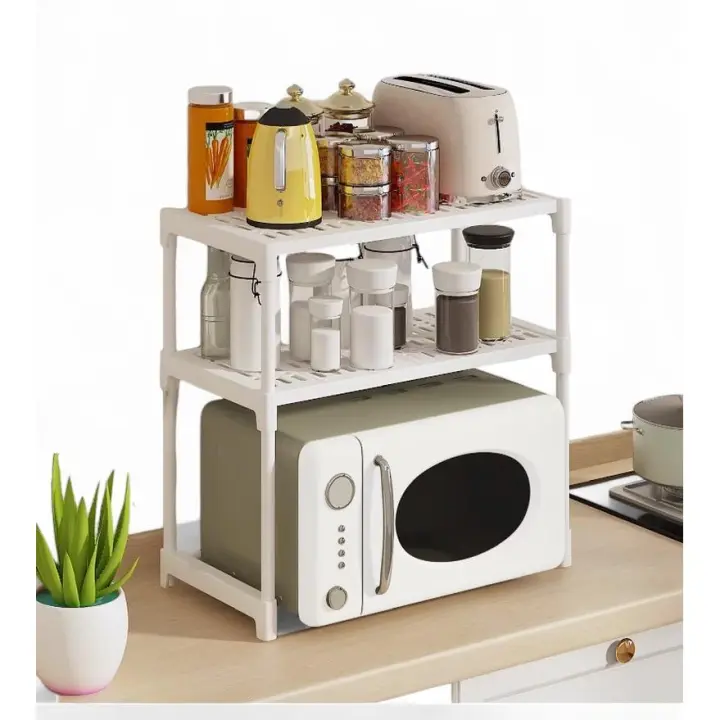 Estante de almacenamiento de cocina multicapa, organizador de condimentos, estante para microondas, estantes de almacenamiento simples para encimera, accesorios de cocina - 1
