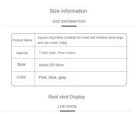 Almohada Para Mascotas Gato Y Perro Almohada Respirable Para Decoración Del Hogar Suministros Para Gatos Y Perros Verano - details 0