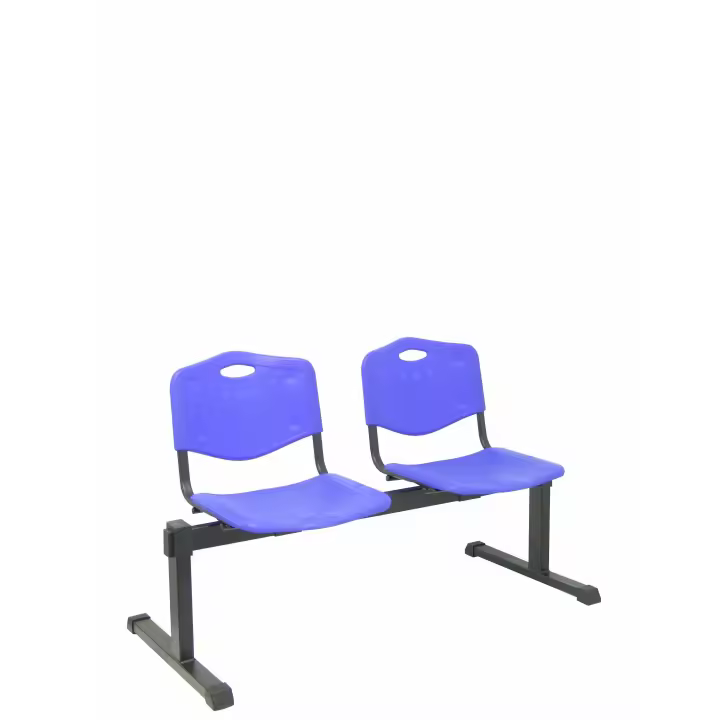 Piqueras Y Crespo Bancada Robledo 2 Plazas PVC Azul Espera de Interior - 1