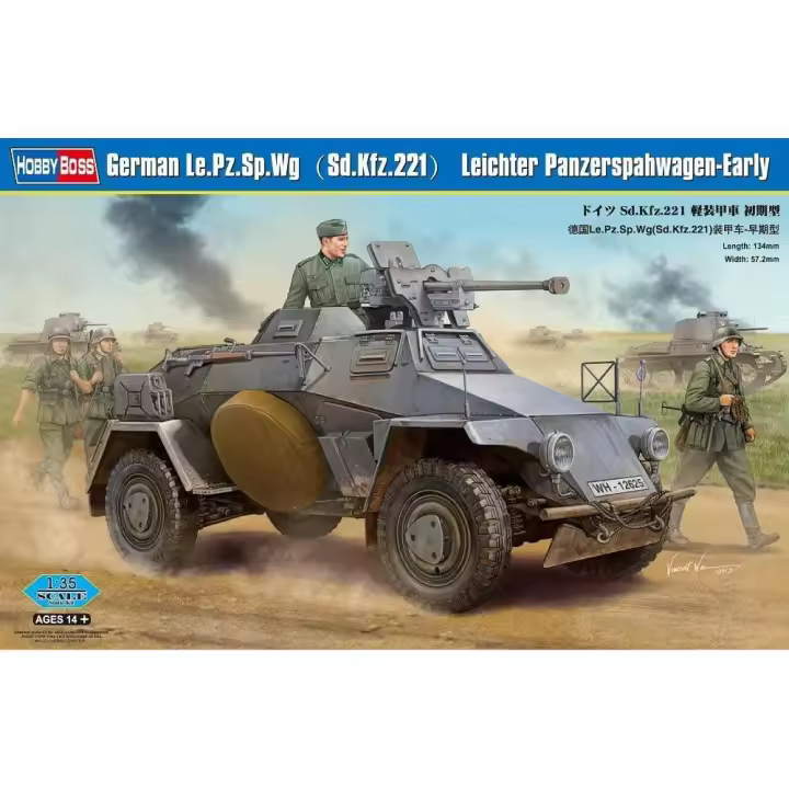 Hobbyboss 83813 - Maqueta tanque militar alemán Sd.Kfz.221 - Escala 1:35 - 1