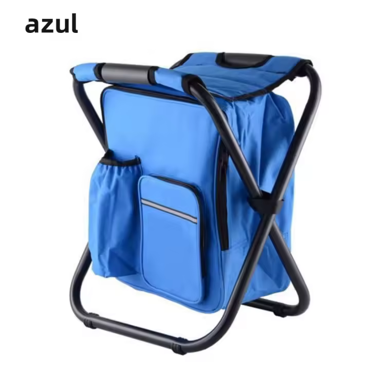Mochila Térmica 3 en 1 con Silla Ajustable-Nevera Portátil Impermeable para Camping, Playa y Pesca, Diseño Multifunción y Compacto - 1