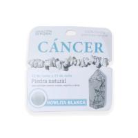 Mind Souls Zodíaco CÁNCER - Colgante, Pulsera o Llavero piedra Howlita Blanca - details 1