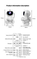 Proyector De Estrellas LED Astronauta Con Altavoz Bluetooth Regalo Para Niños Decoración De Habitación Luz Nocturna Del Cielo Estelar - details 16
