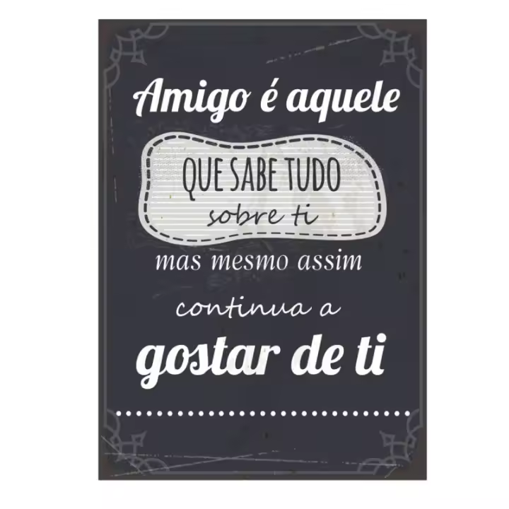 ORIGEN Home Decor Adornos pared portugues Placas Metal | Placa de Metal Negro Rectangular - 33x24x1cm 37597 - 1