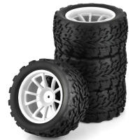 4pcs Pneumáticos De Goma Para Camión RC Monstruo 125mm 1/10 Con Rines Y Tornillos De Nylon Para Trxs Himoto HSP HPI Redcat Accesorios De Autos Y Juguetes Remotos - details 5