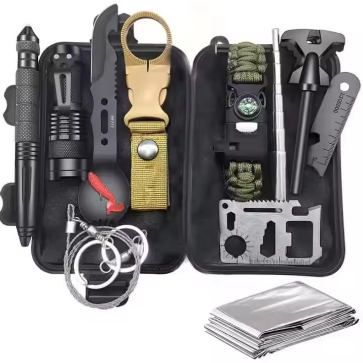 Kit de supervivencia, juego de herramientas multifuncional para exteriores, equipo de emergencia y acampada. - 1