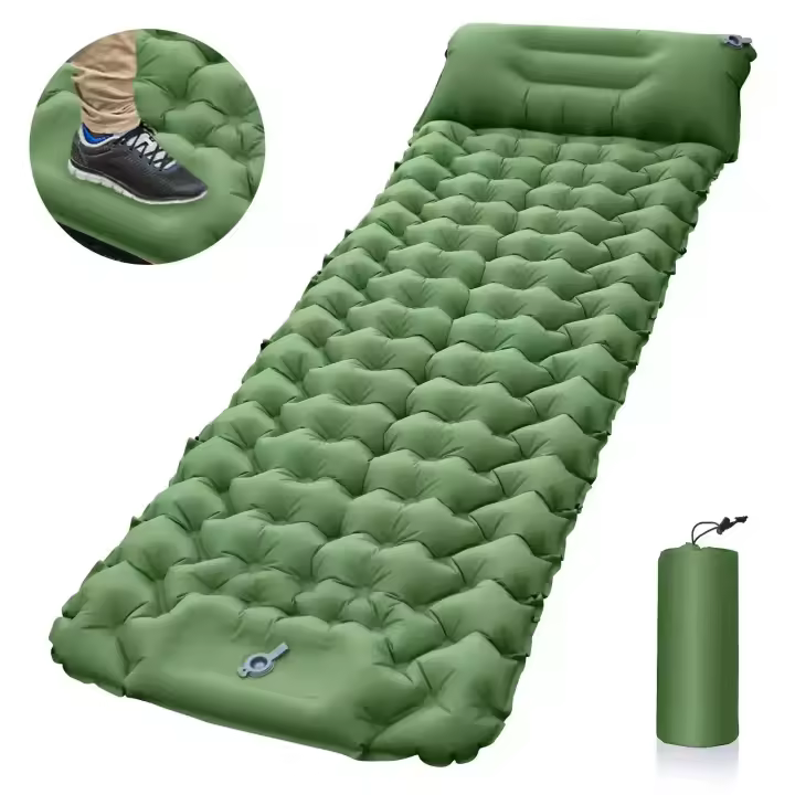 Alfombra De Dormir Para Exteriores Con Cojines Inflable Para Camping Matrícula Plegable Ultraligera Almohada De Aire Para Senderismo Trekking - 1