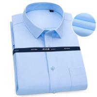 Camisa De Encaje 100% Algodón Para Hombre Con Manga Larga Estilo Formal Talla Grande Colores Blanco Azul Uso Diario Oficina Negocios - details 5