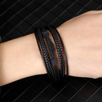 Pulsera De Cuero Y Aluminio Vintage Con Abrazadera Magnética Versátil Para Hombre Estilo Multifacético Y Moda - details 1