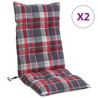 vidaXL Cojines de silla respaldo alto 2 uds tela Oxford Color Antracita,  Crema,  Azul claro y mas Cojín Decorativo de Asiento Cojines de muebles de salon - details 4