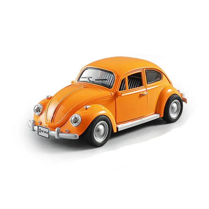 Coche De Juguete De Aleación 1:18 Volkswagen Beetle 1955 Modelo Miniatura Con Puertas Abiertas Y Rueda Retroalimentada Metal Para Niños Regalo De Cumpleaños - 1