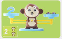 Juguete Educativo Montessori De Matemáticas Mono Digital Escala De Equilibrio Juego De Tablero De Números Para Niños - details 4