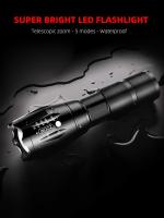 Linterna LED De Alta Potencia Para Camping 5 Modos De Iluminación Aleación De Aluminio Zoomable Impermeable Uso De 3 Pilas AAA - details 10