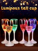 Juego De 6 Copas De Champagne LED Para Adultos Copas De Vino Brillo Colores Plásticos Glow En La Oscuridad Para Fiestas - details 0