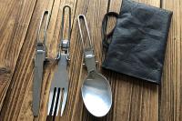 Cuchara De Acero Inoxidable Plegable Para Camping Y Cocina Al Aire Libre Ultra-Ligera Con Forks Y Cucharas 1-10PCS - details 14