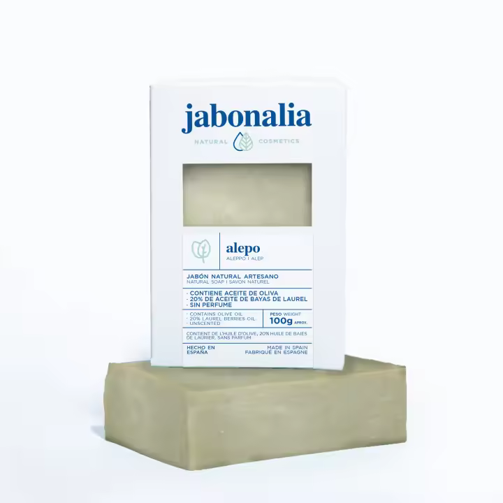 Jabon Natural de Alepo 100g - Piel reactiva y dermatitis - Jabonalia - 1