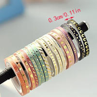 Agutape Set De 48 Rolls De Cinta De Washi Dorada De Plata De 3MM Ancho Cinta Decorativa Y De Protección Para DIY - details 5