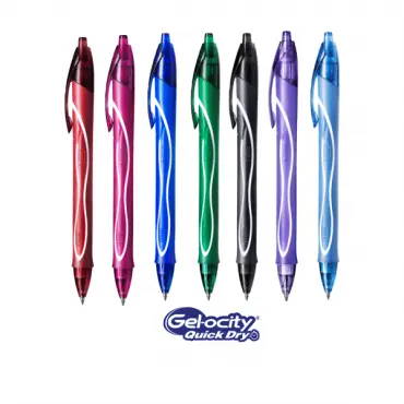 PACK DE 5 BOLIGRAFOS BIC GEL OCITY TINTA DE SECADO RÁPIDO COLORES SURTIDOS - 1