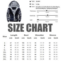 Chaqueta De Fleece Para Hombres Camuflaje Cremallera Y Capucha Abrigo Invernal Manga Larga Casual Streetwear - details 0