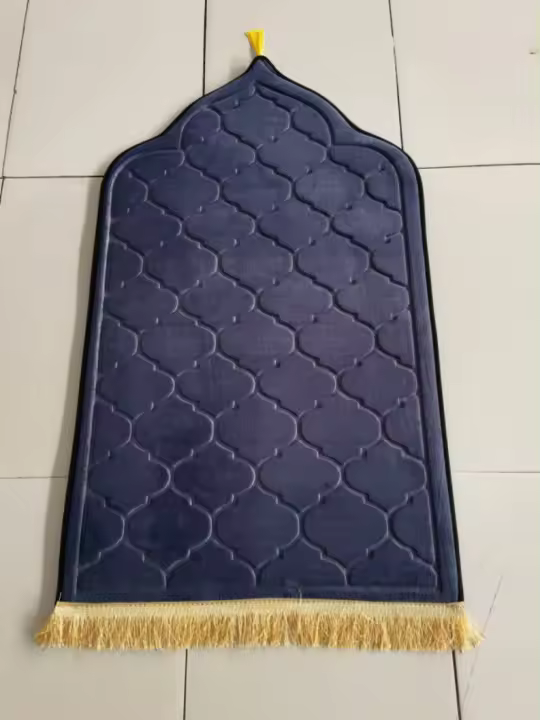 Carpetas De Oración De Flannel Para Musulmanes En Ramadán Carpeta De Piso Para Adoración Y Adorar Antideslizante Suave Y Gruesa Para Viajes Y Uso Doméstico - 1